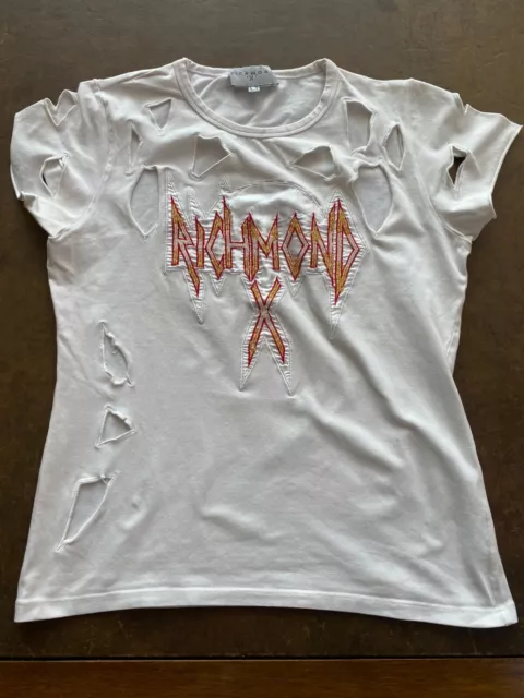Richmond++T Shirt++Bianco++Tg 44++Originale100%+Reuse++Street Wear+++
