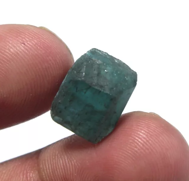 Natural Faceting Emerald Rough Crystal Stone, 11x14mm Emerald Ring Stone NE13