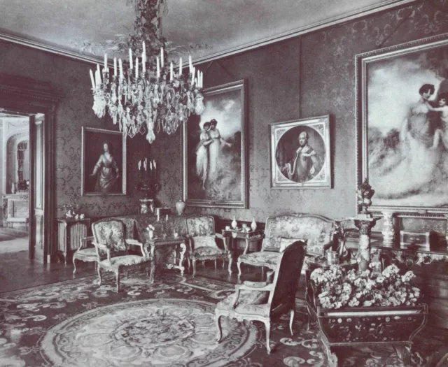 Salon im Schloß Wartenberg im Kreis Groß- Wartenberg (Schlesien) 1909