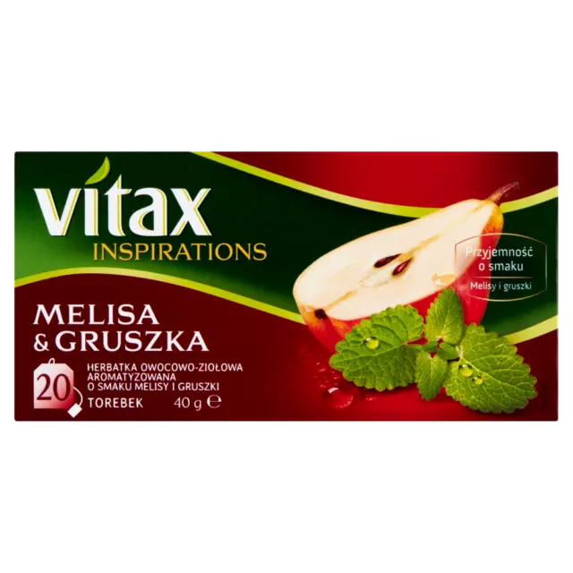 Vitax Inspirations Früchte- und Kräutertee mit Melissen- und Birnengeschmack 40