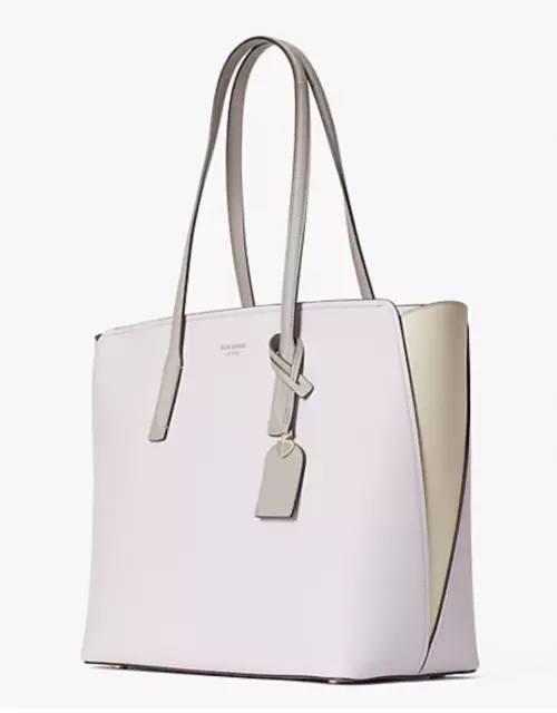 Kate Spade Tote Womens Beige Large Leather Margaux Top Zip Shoulder Ba –  Luxe Fashion Finds
