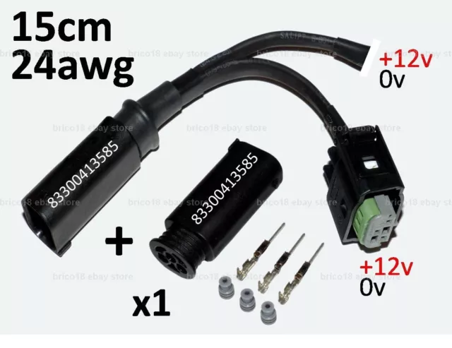 BMW DC Accessory Plug 15cm/24awg/2p +1 83300413585 - R1200 R1250 GS XR RS RT