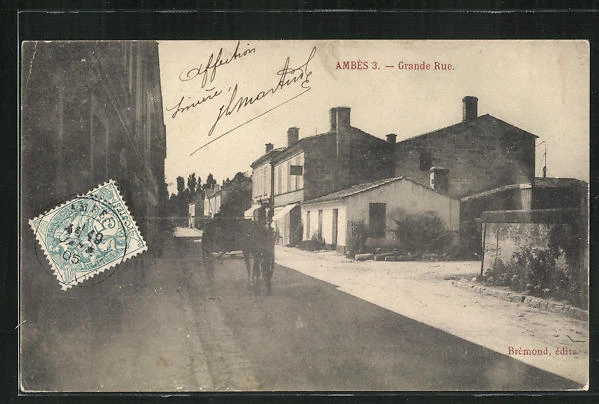 CPA Ambés, Grande Rue 1905