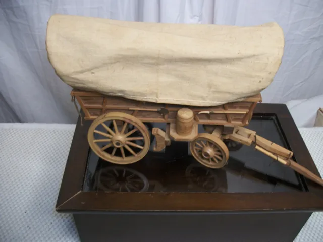 Vintage Conestoga Pioneer Wagon Canvas Covered 16 inch Length x 7 inch high