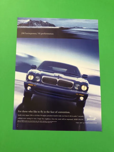 2000 2001 Jaguar Xj8 Original Vintage Print Ad Advertisement Printed