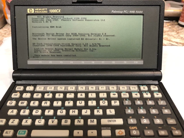 HP 1000CX パームトップPC 1MB RAM HP 1000CX VINTAGE Palmtop PC 1MB