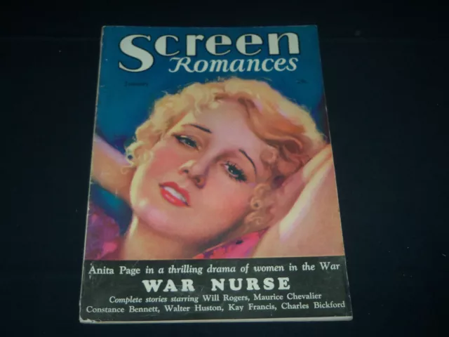 1931 January Screen Romances Movie Magazine - Anita Page Cover - M 408