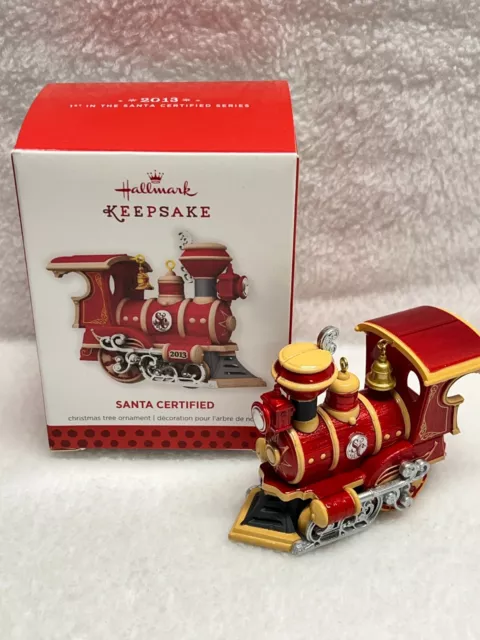 Hallmark Keepsake Ornament Santa Certified Train Locomotive 1st in Series 2013