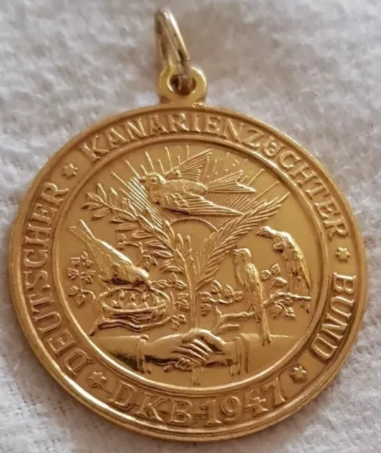 Mainz-Laubenheim Vogelzucht Kanarienzüchter tragbare Medaille 1991