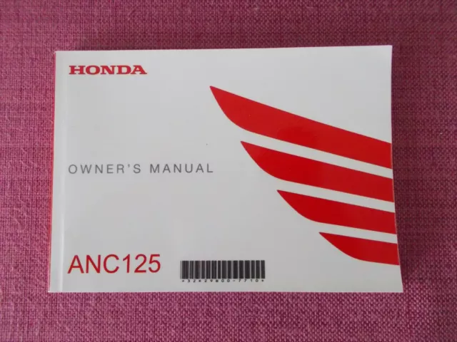(2013 Print) Honda An125 Owners Manual - Handbook - Riders Guide.