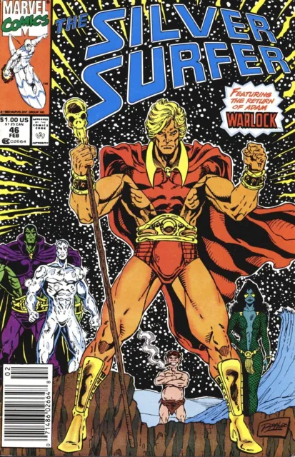 SILVER SURFER (Vol. 3) #46 G, Newsstand, Marvel Comics 1991 Stock Image