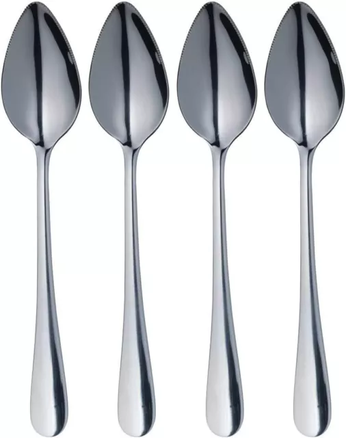 MasterClass Stainless Steel Grapefruit Spoon Set, 16.5 cm (4 Pieces), Silver