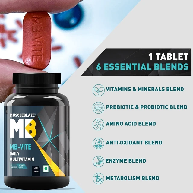MUSCLEBLAZE MBVITE DAILY Multivitamin 60 Multivitamin Tablet £23.86