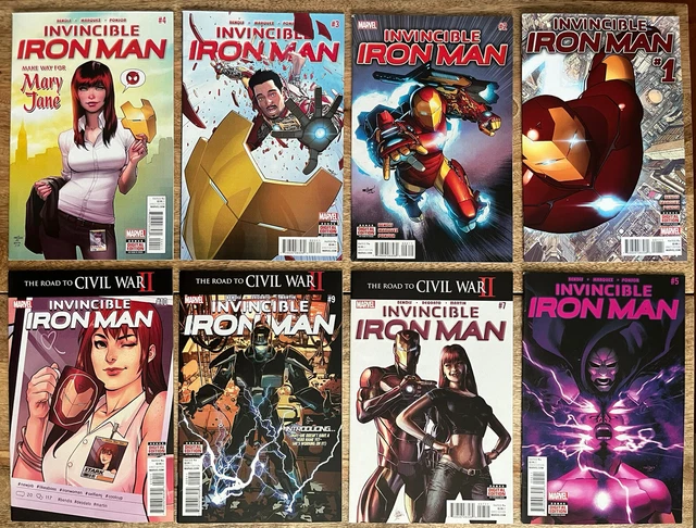 Invincible Iron Man #1 #2 #3 #4 #5 #7 #9 #10 2015 2016 NM 1st RIRI IRONHEART