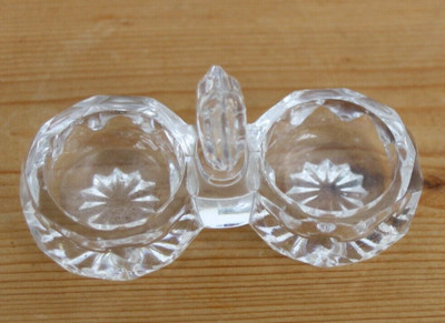 SALIERE POIVRIERE EN CRISTAL signé DAUM 