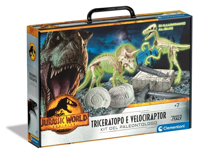 Clementoni Scienza e Gioco Lab - Archeogiocando Stegosauro, Gioco Scientifico Bambini 6+ Anni, Fossili Dinosauri Fluo da Assemblare, Made in Italy, Lingua Italiana, 19389