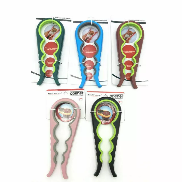 4 in1 Multi-Purpose Hand Jar Bottle Lid Opener Twist Tool Easy Grip Kitchen New 3