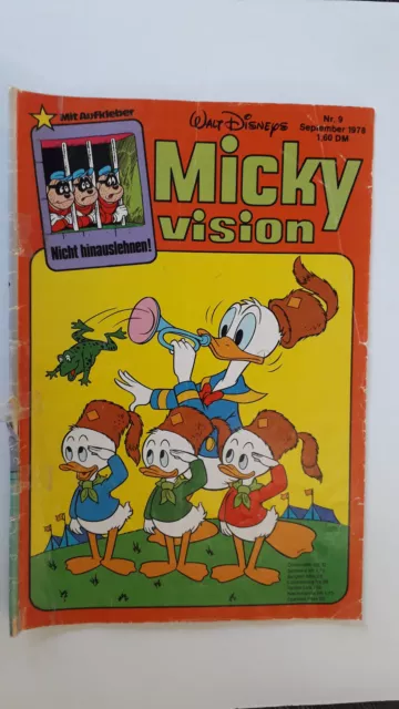 Micky vision Heft 1978 Nr. 9 , Comic-Heft Walt Disneys