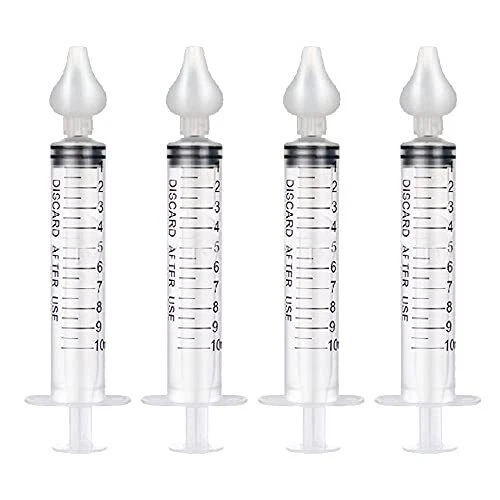 4 piezas Bebé Ducha Nariz Limpiador Nariz Portátil Lavavagatorio para Bebés con...