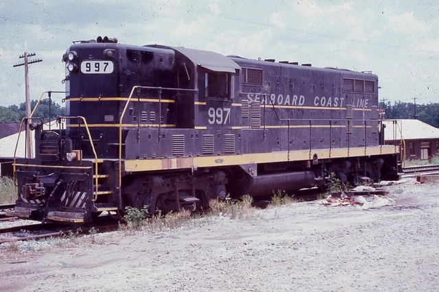 ORIGINAL 1969 EKTACHROME  RAILROAD SLIDE SCL SEABOARD COAST LINE 997 ex SAL