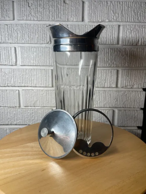1950's Vintage Mid-Century Indiana Glass “The Cocktailer Bar Shaker”