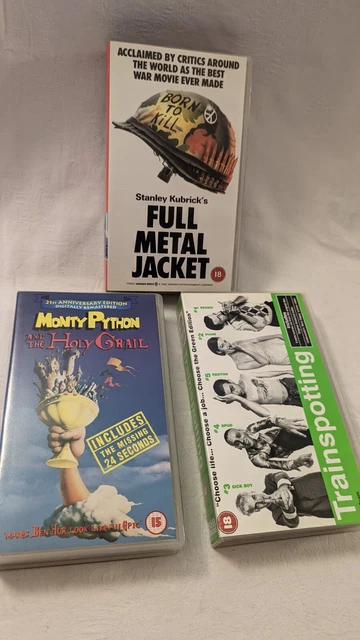 VINTAGE VHS FULL Metal Jacket, Trainspotting & Monty Python and the ...