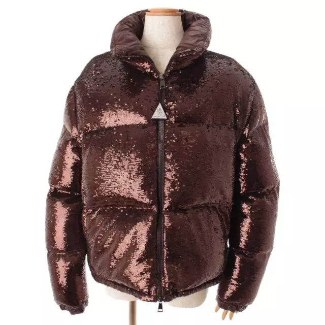 Moncler 19AW RIMAC Sequin Down Jacket 45932 Brown 3 150691