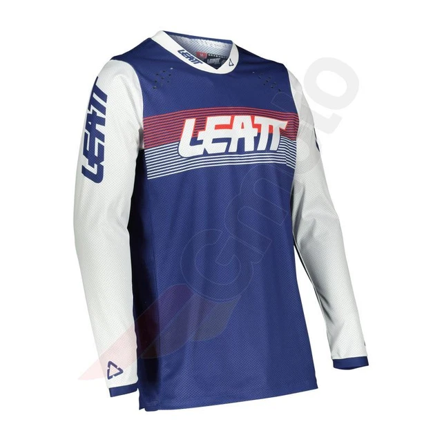 Camicia motocross offroad jersey leatt 4.5 V22 lite blu scuro bianco L