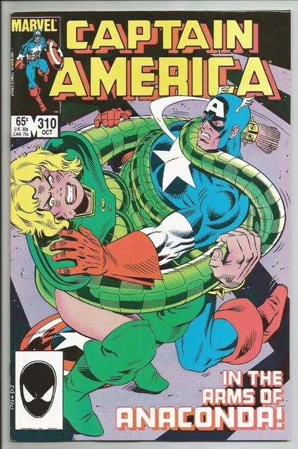 Captain America #310 VF/NM Marvel 1985 1st app Serpent Society + Diamondback MCU