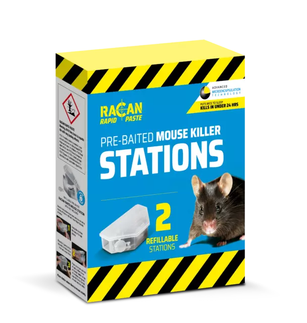 RACAN Rapid Paste Pre-Baited Mouse Killer Station