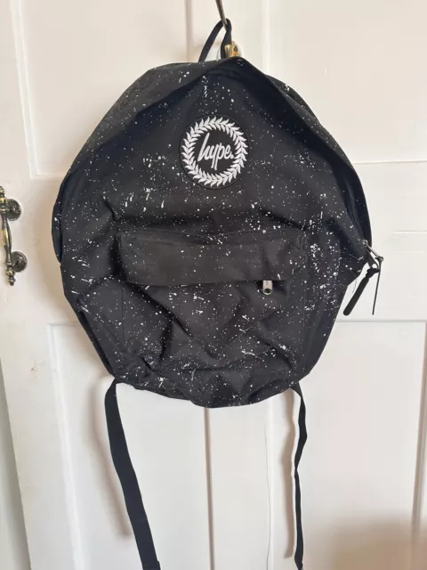 Hype Black And White Splatter Back Pack Rucksack - Great Condition