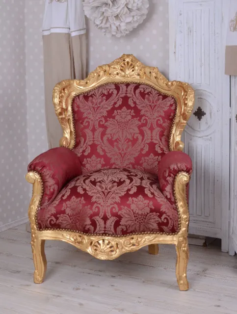 Armchair antique baroque armchair chair baroque throne baroque chair XXL
