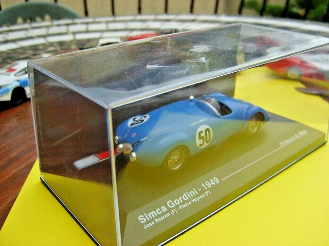 Model Car Simca Gordini Blue Number 50 - 24 Hours of Le Mans 1949