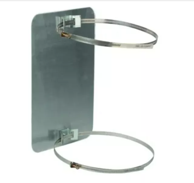 Sign Mounting Bands and Bracket For 4"-12" Dia Posts, Fully Adjustable (1 pair)