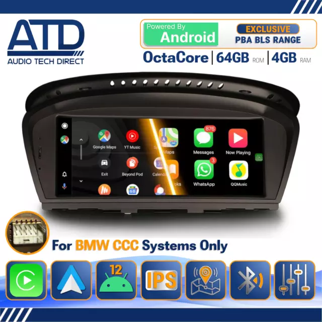 Android Auto Radio For BMW 3 Series E90 E91 E92 E93 CCC CarPlay SatNav Head Unit