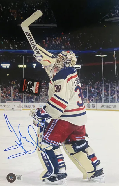 Henrik Lundqvist Signed New York Ranger 11x17 (JSA COA) N Y Goaltender  2000-2020