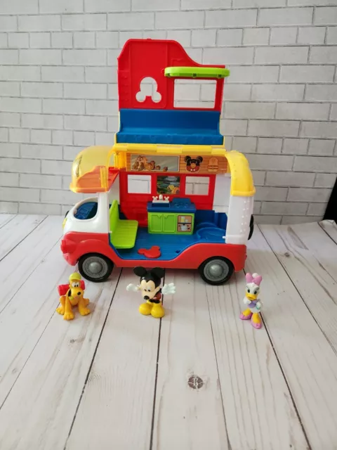 Disney Mickey Mouse Outdoor & Explore Camper Bus toy with mickey pluto no sound