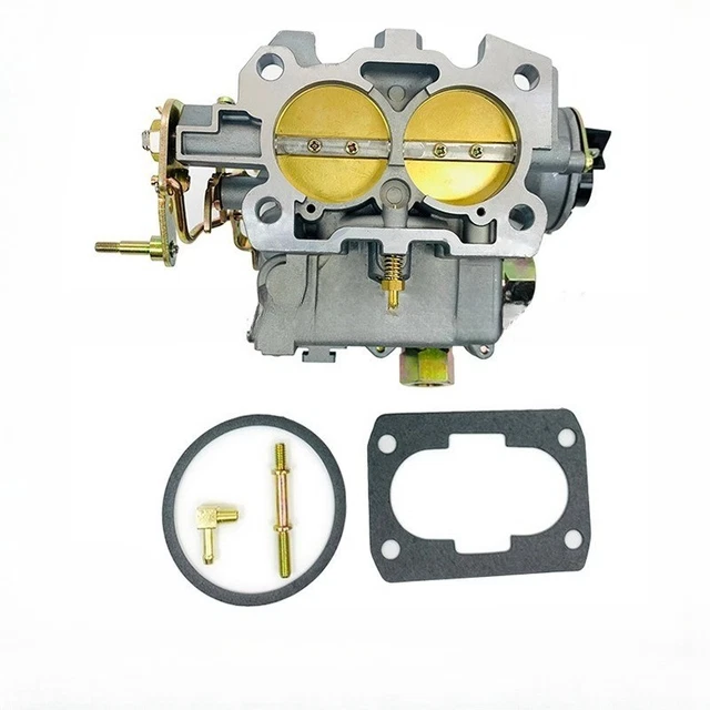 Marine Carburetor 2 Barrel Carb For Mercruiser Rochester Mercarb 3.0L 2.5L 4 CYL Engines With Electric Choke & Jets Gaskets Long Linkage, Replace 3310-864940A01, Base Bolt Pattern Is 3 3/4 X 2 Inches - View #2