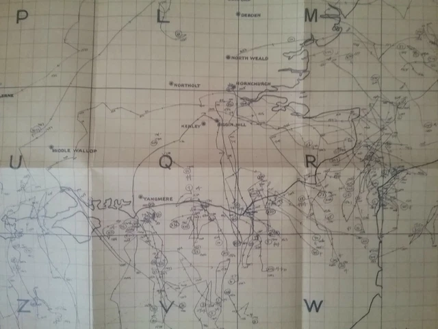 1940 WWII OPERATION Plot Map Of Enemy Raids From Day Before Battle Of ...