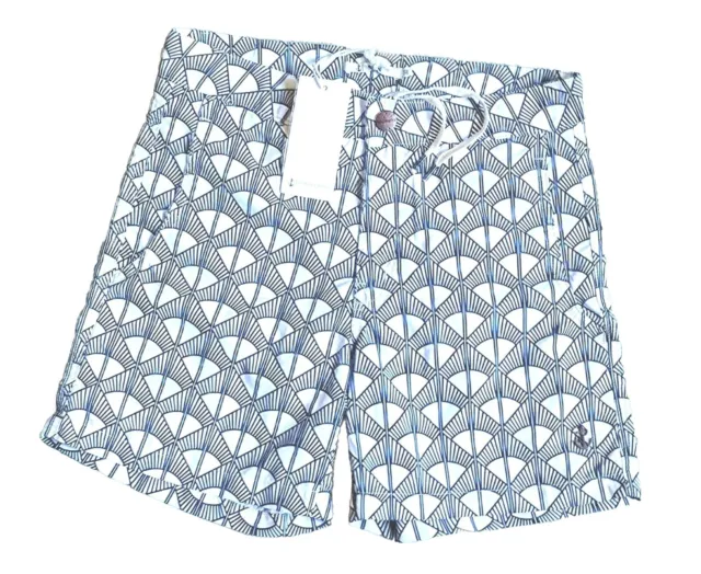 - RETROMARINE New York Men's Swim Trunk  - Black & White Stingrays