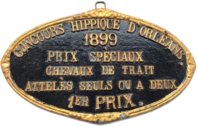 Plaque De Concours Hippique – Ronde Alu – Endurance 1994 – Trophée Cheval