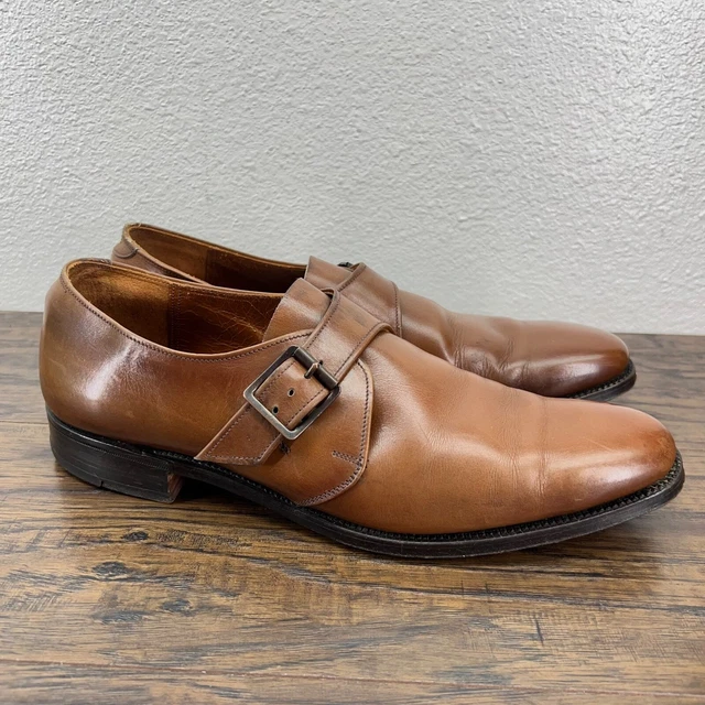 MENS ALAN MCAFEE Mens 8.5 C Dress Shoes Black Monk Strap  display picture 1