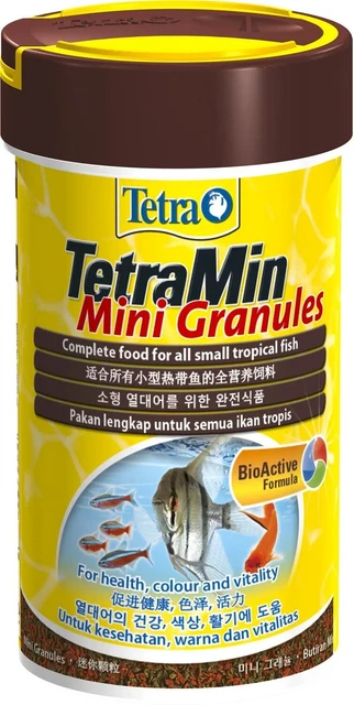 Mini gránulos Tetra Tetramin alimento para peces para todos los peces tropicales pequeños 250 ml