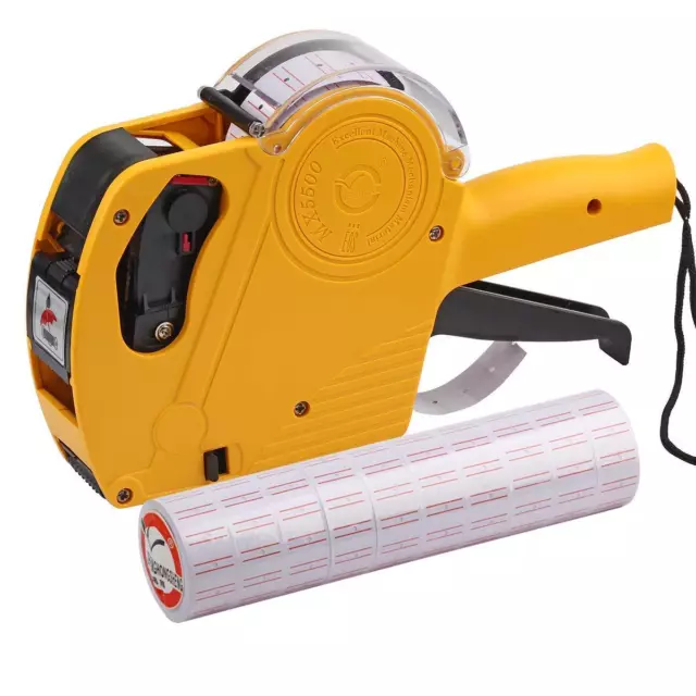 Mx5500 Eos Yellow 8 Digits Pricing Gun Kit With 7,000 Labels & Spare Ink