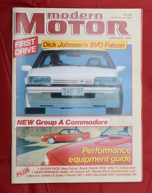 Modern Motor January 1987 SVO Ford XF Falcon HDT VL Commodore SS Group A