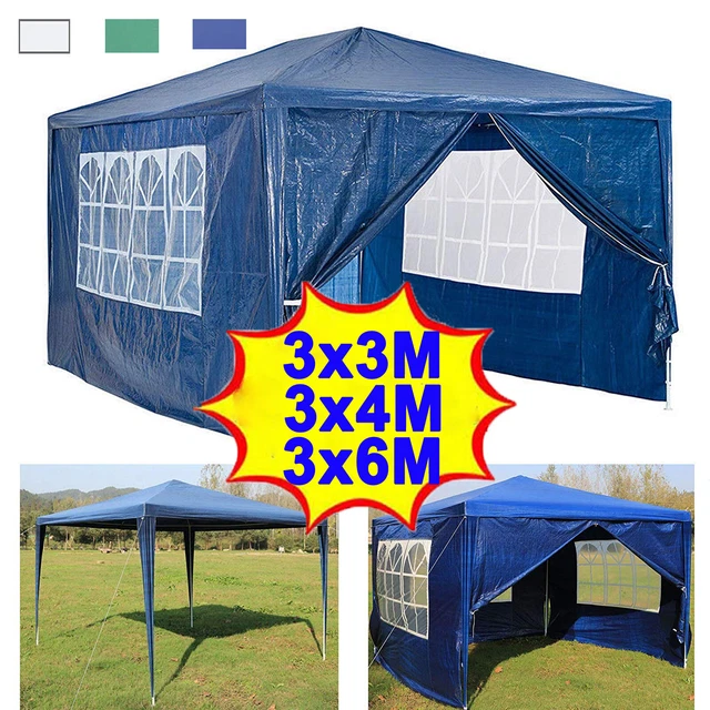 3X3/4/6M GAZEBO WITH Side Panels Heavy Duty Party Event Tent Marquee