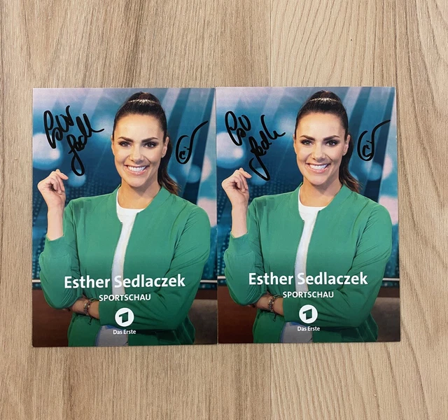 ESTHER SEDLACZEK MODERATORIN original handsigniert Autogrammkarte