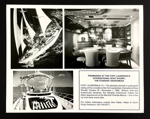 1999 Fort Lauderdale International Boat Show Starship Andromeda Yacht VTG Photo