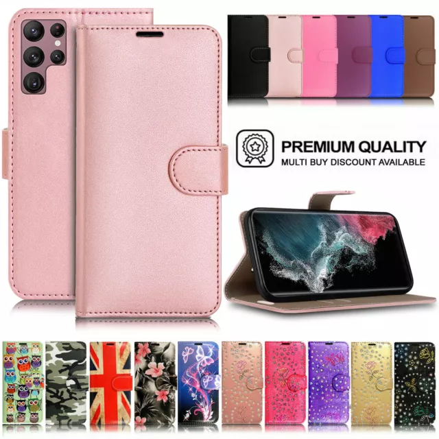 Phone Case For Samsung S20 FE S21 S22 Ultra S10 S9 S8 Leather Flip Wallet Cover