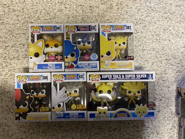 Funko Pop! SONIC THE HEDGEHOG: Super Tails & Super Silver 2-Pack [Spec –  BoomLoot